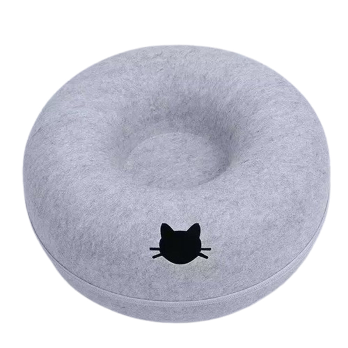 Peekaboo Cat Cave Light Gray with cat-head design