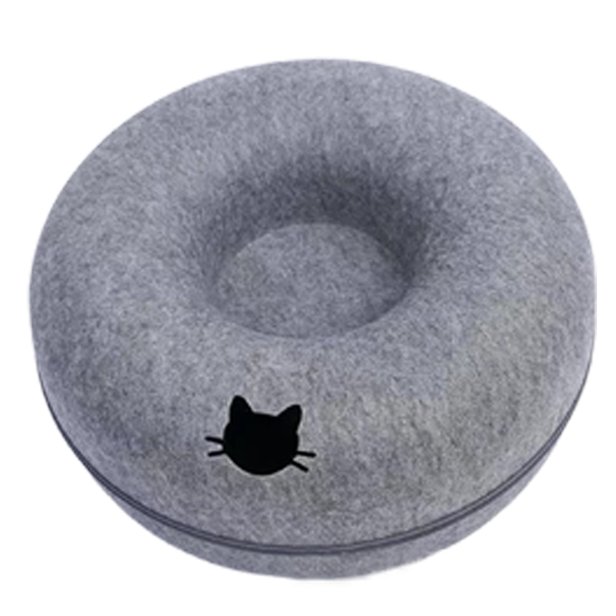 Peekaboo Cat Cave Dark Gray with cat-head design